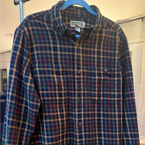 Duluth Trading Buttery Soft Plaid Flannel Shirt w/utility pocket Size L